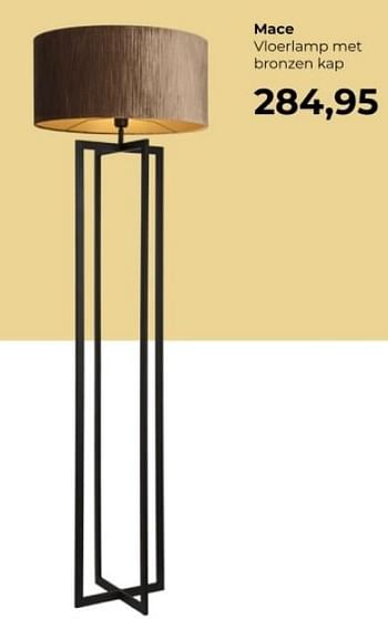 Promoties Mace vioerlamp met bronzen kap - Huismerk - Lampidee - Geldig van 14/03/2024 tot 02/04/2024 bij Lampidee