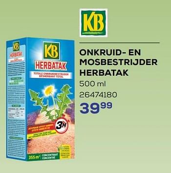 Promoties Onkruid- en mosbestrijder herbatak - KB - Geldig van 15/03/2024 tot 18/04/2024 bij Supra Bazar