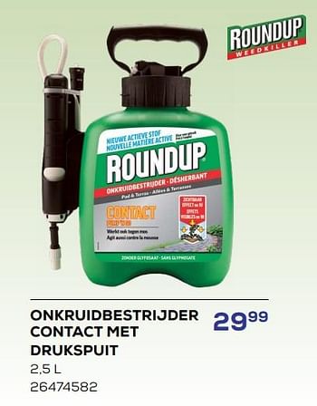 Promotions Onkruidbestrijder contact met drukspuit - Roundup - Valide de 15/03/2024 à 18/04/2024 chez Supra Bazar