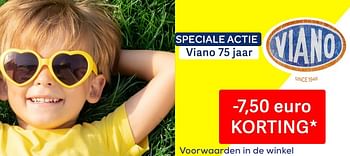 Promoties Speciale actie viano 75 jaar -7,50 euro korting - Viano - Geldig van 15/03/2024 tot 18/04/2024 bij Supra Bazar