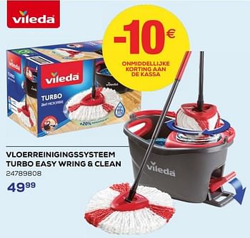 Promoties Vloerreinigingssysteem turbo easy wring + clean - Vileda - Geldig van 15/03/2024 tot 18/04/2024 bij Supra Bazar