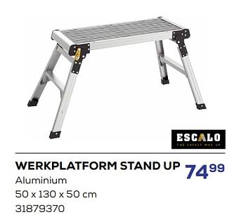 Promotions Werkplatform stand up - Escalo - Valide de 15/03/2024 à 18/04/2024 chez Supra Bazar