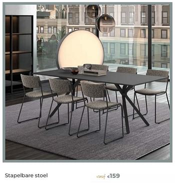 Promoties Stapelbare stoel - Huismerk - Euroshop - Geldig van 14/03/2024 tot 31/05/2024 bij Euro Shop