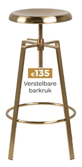 Promotions Verstelbare barkruk - Produit Maison - Euroshop - Valide de 14/03/2024 à 31/05/2024 chez Euro Shop