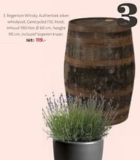 Regenton whisky authentiek eiken whiskyvat gerecycled fsc-hout-Huismerk - Intratuin