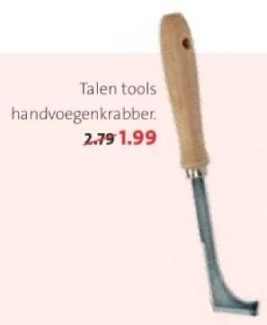 Promoties Talen tools handvoegenkrabber - Talen Tools - Geldig van 18/03/2024 tot 31/03/2024 bij Intratuin