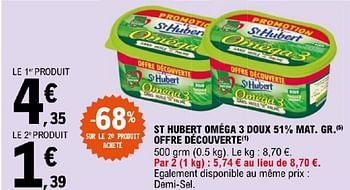 Promoties St hubert oméga 3 doux offre découverte - St. Hubert - Geldig van 19/03/2024 tot 30/03/2024 bij E.Leclerc