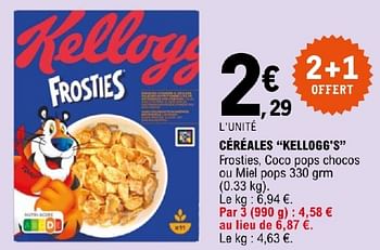 Promoties Céréales kellogg`s - Kellogg's - Geldig van 19/03/2024 tot 30/03/2024 bij E.Leclerc