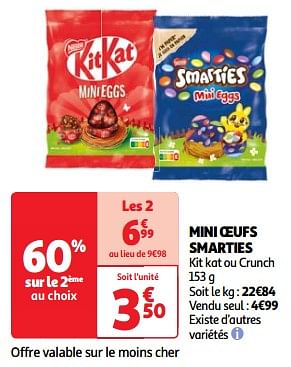 Promoties Mini oeufs smarties - Nestlé - Geldig van 19/03/2024 tot 01/04/2024 bij Auchan