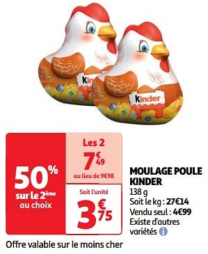 Promoties Moulage poule kinder - Kinder - Geldig van 19/03/2024 tot 01/04/2024 bij Auchan