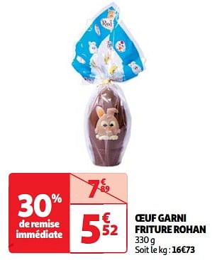Promotions Oeuf garni friture rohan - Rohan - Valide de 19/03/2024 à 01/04/2024 chez Auchan Ronq