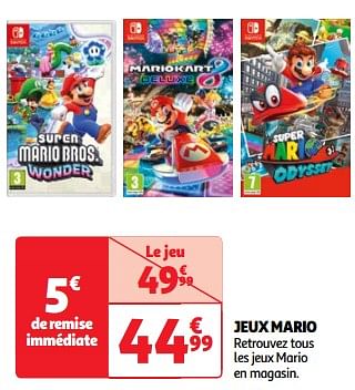 Promotions Jeux mario - Nintendo - Valide de 19/03/2024 à 01/04/2024 chez Auchan Ronq