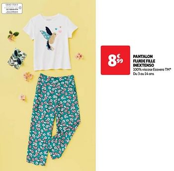 Promotions Pantalon fluide fille inextenso - Inextenso - Valide de 19/03/2024 à 01/04/2024 chez Auchan Ronq
