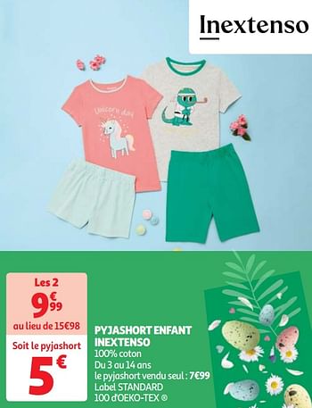 Promotions Pyjashort enfant inextenso - Inextenso - Valide de 19/03/2024 à 01/04/2024 chez Auchan Ronq