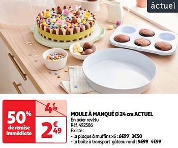 Promoties Moule à manqué actuel - Huismerk - Auchan - Geldig van 19/03/2024 tot 01/04/2024 bij Auchan