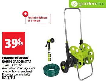 Promotions Chariot dévidoir équipé gardenstar - GardenStar - Valide de 19/03/2024 à 01/04/2024 chez Auchan Ronq