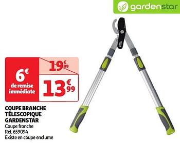 Promoties Coupe branche télescopique gardenstar - GardenStar - Geldig van 19/03/2024 tot 01/04/2024 bij Auchan