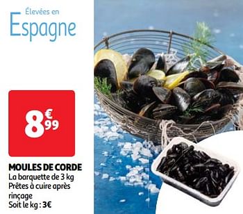 Promotions Moules de corde - Produit Maison - Auchan Ronq - Valide de 19/03/2024 à 01/04/2024 chez Auchan Ronq