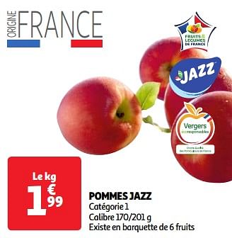 Promotions Pommes jazz - Produit Maison - Auchan Ronq - Valide de 19/03/2024 à 01/04/2024 chez Auchan Ronq