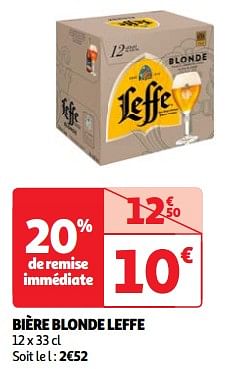 Promotions Bière blonde leffe - Leffe - Valide de 19/03/2024 à 01/04/2024 chez Auchan Ronq