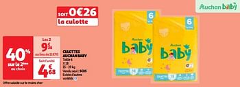 Promotions Culottes auchan baby - Produit Maison - Auchan Ronq - Valide de 19/03/2024 à 01/04/2024 chez Auchan Ronq