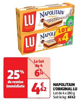 Promotions Napolitain l`original lu - Lu - Valide de 19/03/2024 à 01/04/2024 chez Auchan Ronq