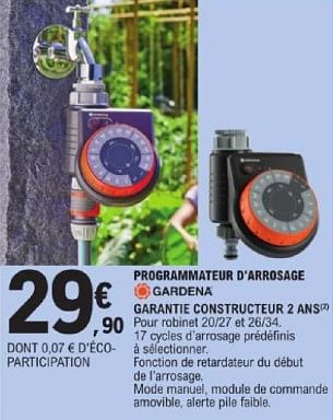 Promoties Programmateur d`arrosage - Gardena - Geldig van 19/03/2024 tot 30/03/2024 bij E.Leclerc
