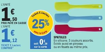 Promotions Spatules - Produit Maison - E.Leclerc - Valide de 19/03/2024 à 30/03/2024 chez E.Leclerc
