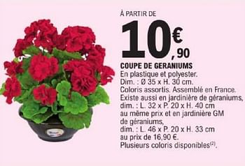 Promotions Coupe de geraniums - Produit Maison - E.Leclerc - Valide de 19/03/2024 à 30/03/2024 chez E.Leclerc