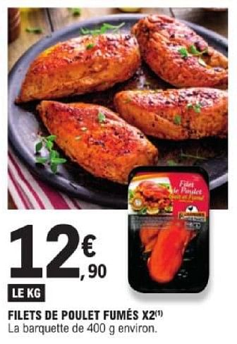 Promotions Filets de poulet pumés - Produit Maison - E.Leclerc - Valide de 19/03/2024 à 30/03/2024 chez E.Leclerc