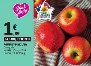 Promotions Pomme pink lady - Produit Maison - E.Leclerc - Valide de 19/03/2024 à 30/03/2024 chez E.Leclerc