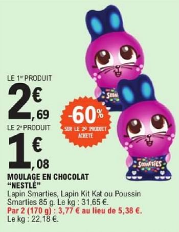 Promotions Moulage en chocolat nestlé - Nestlé - Valide de 19/03/2024 à 30/03/2024 chez E.Leclerc