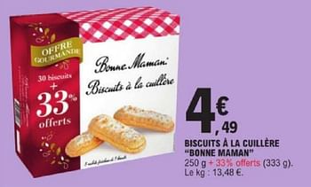 Promoties Biscuits à la cuillère bonne maman - Bonne Maman - Geldig van 19/03/2024 tot 30/03/2024 bij E.Leclerc