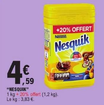 Promoties Nesquik - Nestlé - Geldig van 19/03/2024 tot 30/03/2024 bij E.Leclerc