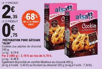 Promoties Préparation pour gâteaux alsa - Alsa - Geldig van 19/03/2024 tot 30/03/2024 bij E.Leclerc