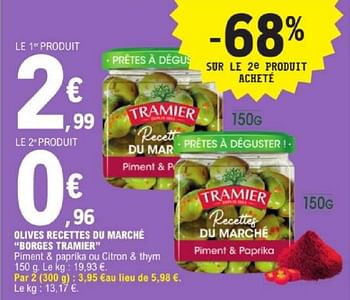 Promoties Olives recettes du marché borges tramier - Tramier - Geldig van 19/03/2024 tot 30/03/2024 bij E.Leclerc