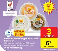 Gamma aperitiefhapjes pick + mix carrefour-Huismerk - Carrefour 