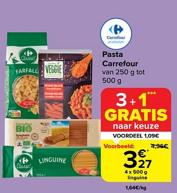 Promotions Pasta carrefour linguine - Produit maison - Carrefour  - Valide de 20/03/2024 à 02/04/2024 chez Carrefour