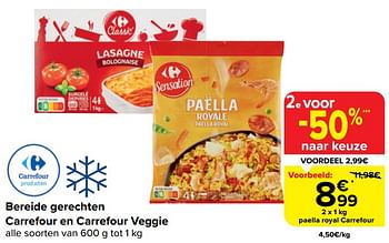 Promotions Paella royal carrefour - Produit maison - Carrefour  - Valide de 20/03/2024 à 02/04/2024 chez Carrefour