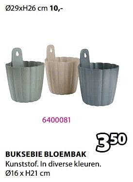 Promoties Buksebie bloembak - Huismerk - Jysk - Geldig van 18/03/2024 tot 07/04/2024 bij Jysk