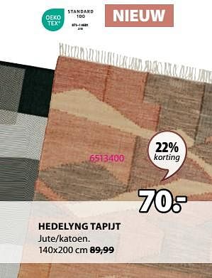 Promotions Hedelyng tapijt - Produit Maison - Jysk - Valide de 18/03/2024 à 07/04/2024 chez Jysk