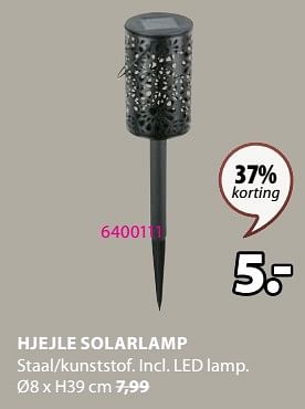 Promoties Hjejle solarlamp - Huismerk - Jysk - Geldig van 18/03/2024 tot 07/04/2024 bij Jysk