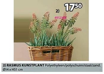 Promoties Rasmus kunstplant - Huismerk - Jysk - Geldig van 18/03/2024 tot 07/04/2024 bij Jysk