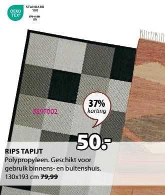 Promoties Rips tapijt - Huismerk - Jysk - Geldig van 18/03/2024 tot 07/04/2024 bij Jysk