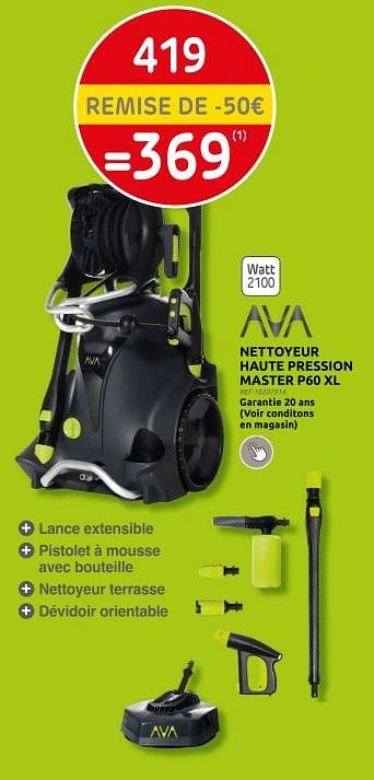 Promotions Ava nettoyeur haute pression master p60 xl - Ava - Valide de 13/03/2024 à 25/03/2024 chez Brico