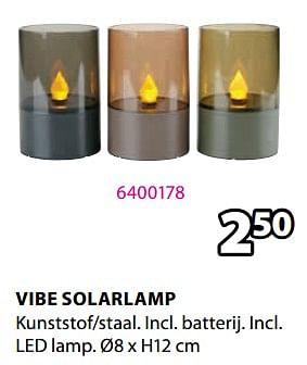 Promoties Vibe solarlamp - Huismerk - Jysk - Geldig van 18/03/2024 tot 07/04/2024 bij Jysk