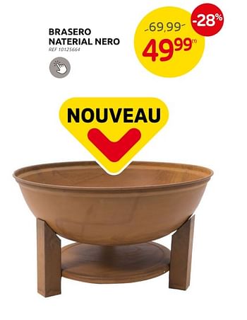 Promotions Brasero naterial nero - Produit maison - Brico - Valide de 13/03/2024 à 25/03/2024 chez Brico