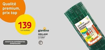 Promotions Grillage - Giardino - Valide de 13/03/2024 à 25/03/2024 chez Brico