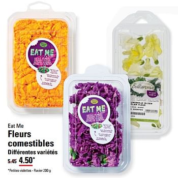 Promoties Fleurs comestibles - Eat Me - Geldig van 14/03/2024 tot 30/03/2024 bij Sligro