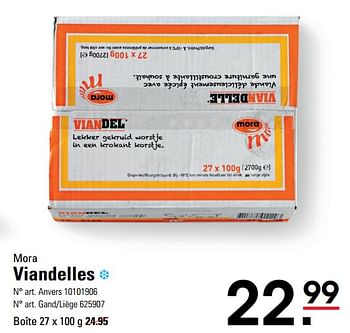 Promotions Viandelles - Mora - Valide de 14/03/2024 à 30/03/2024 chez Sligro